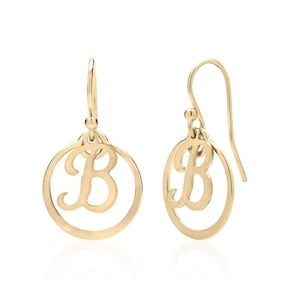 Initial Letter Drop Dangle Earrings for Women in 14K Gold Filled, Personalized Jewelry Gifts for Her / Mom / Wife / Bridesmaid