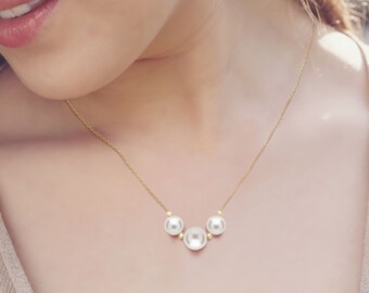 ★TATIANA★ Classic Pearl Choker NecklaceNZ1042 14k Gold Fil Pearl Choker Necklace in 14K Gold Filled or Sterling Silver