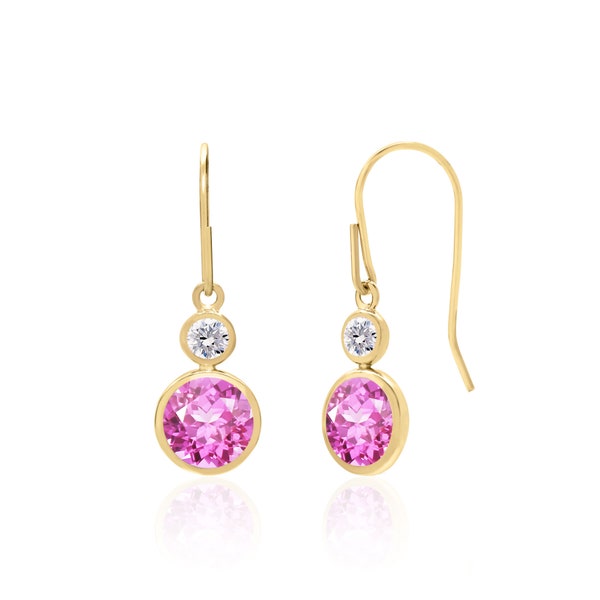 Pink Sapphire Earrings - Etsy