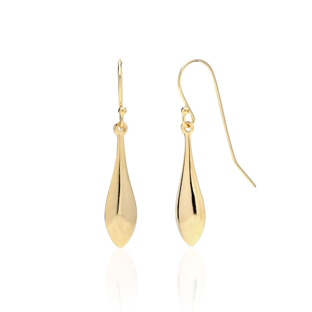 14K Gold Fill Teardrop Earrings Gold Dangle Drop Earrings for - Etsy