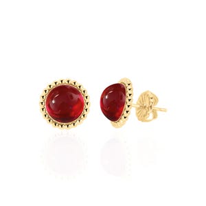 Lab Ruby Stud Earrings in 14K Gold Filled, July Birthstone Jewelry, 15th / 40th Anniversary Gift