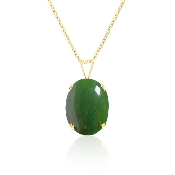 14k gold 2024 jade necklace