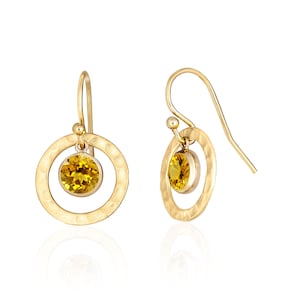 Citrine Earrings 14K Gold Filled or Sterling Silver, November Birthstone Earrings, 13th Anniversary Gift