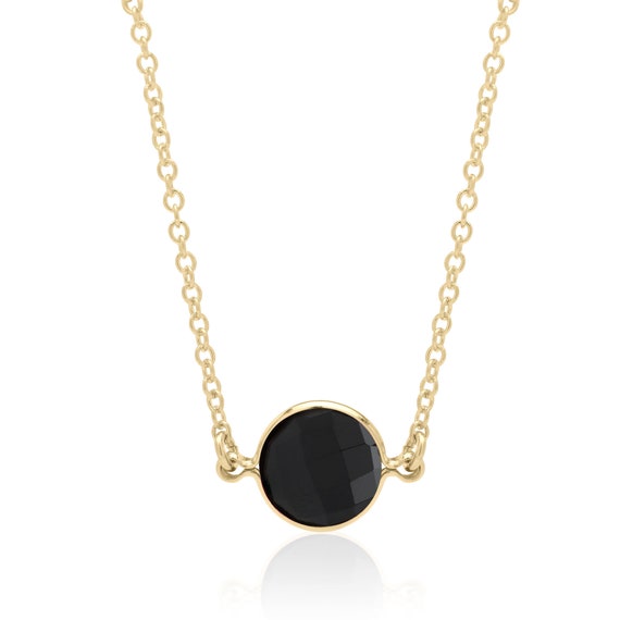 Black onyx clearance necklace womens