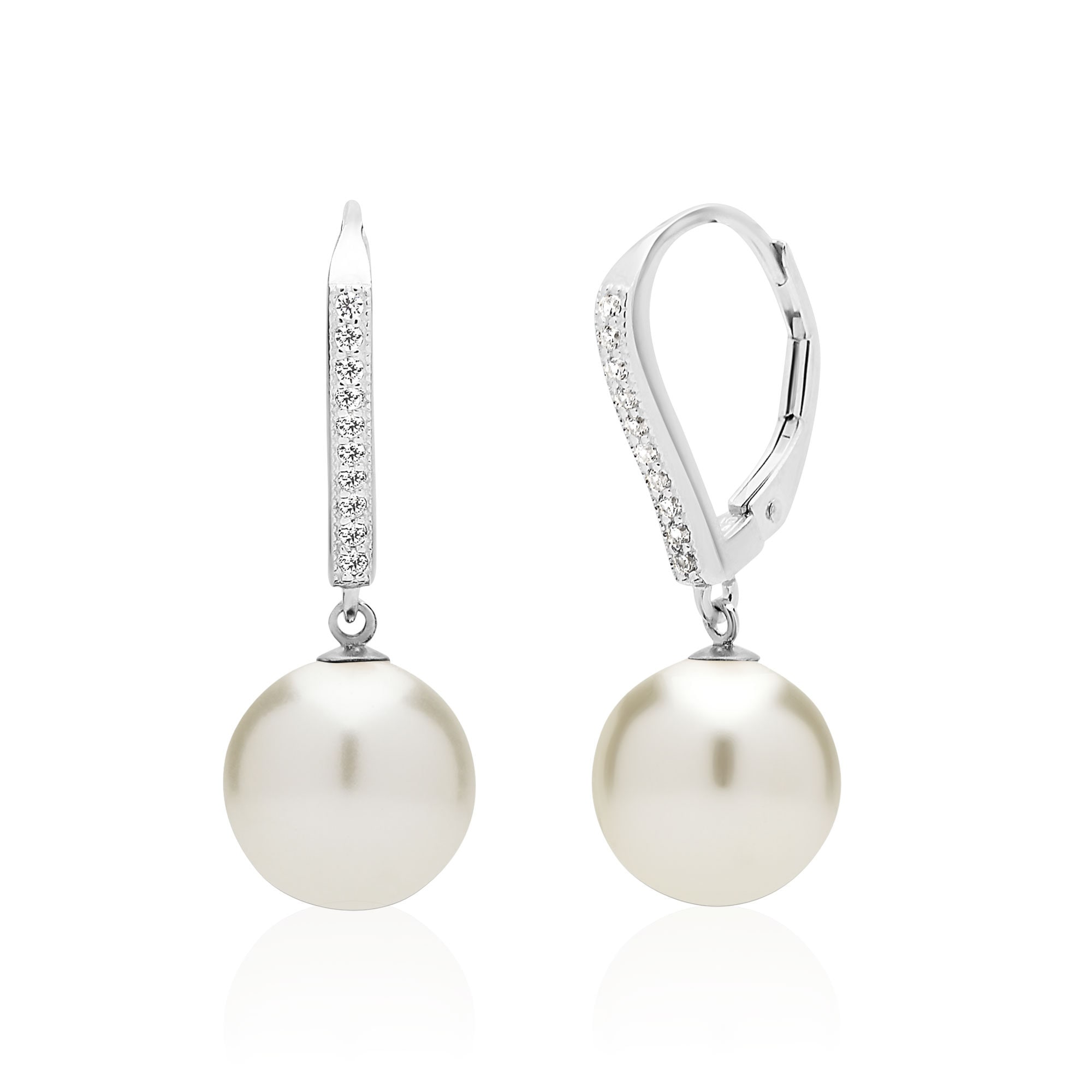 ピアス [MIDNIGHT MOMENT] popping pearl earring - silver Bridget Pearl Hoop Earrings | Caitlyn Minimalist