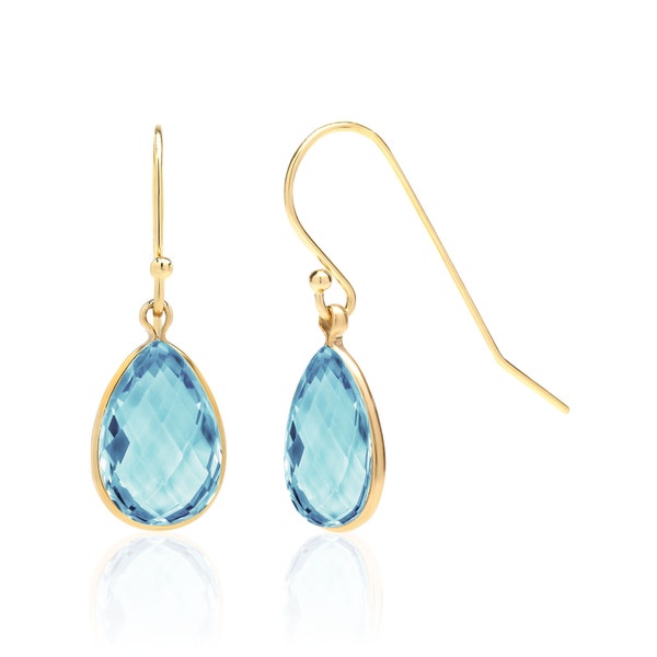 Teardrop Earrings - Blue topaz quartz main image 1