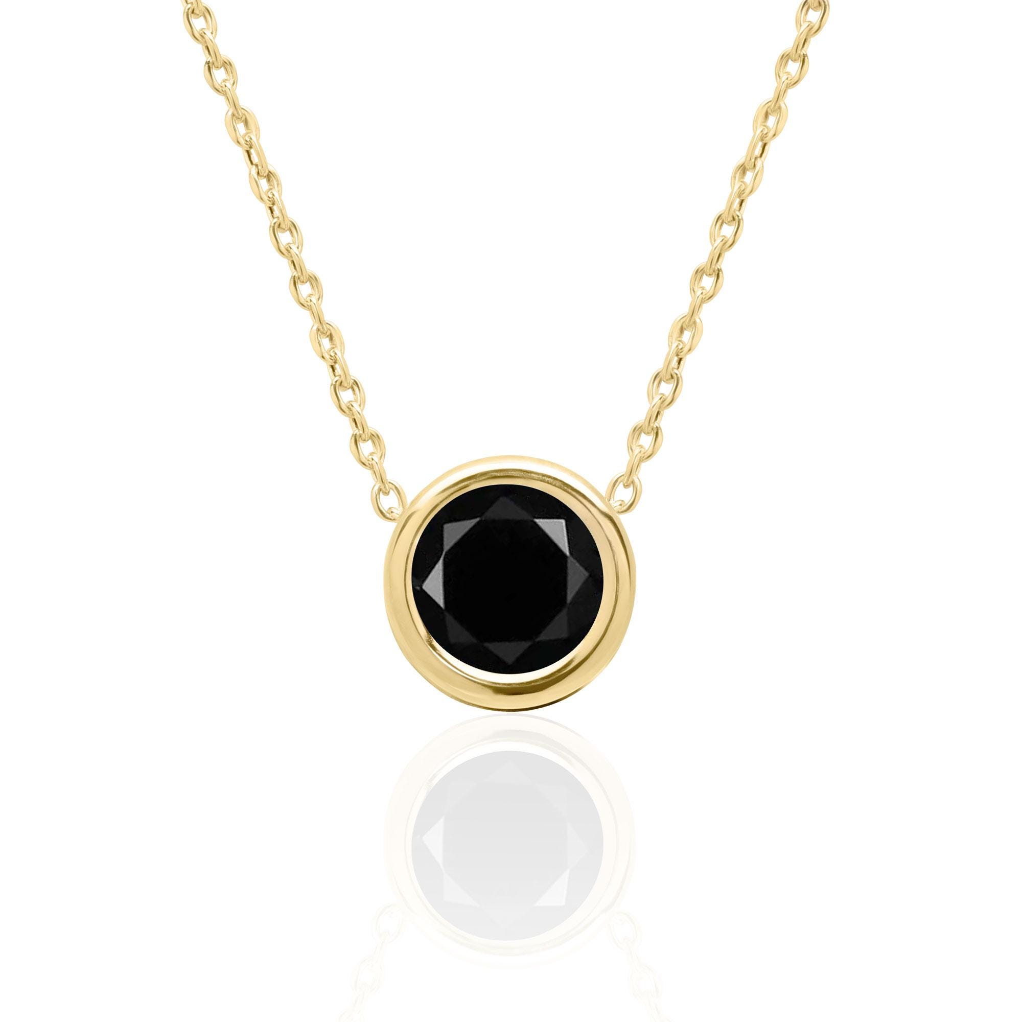 Black Onyx Necklace – Leo Birthstone Jewelry, 7th