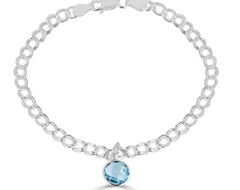 Blue Topaz Bracelet, Sterling Silver Bracelet, December Birthstone Bracelet, Topaz Jewelry, Birthstone Bracelet, Blue Topaz, Sada Jewels
