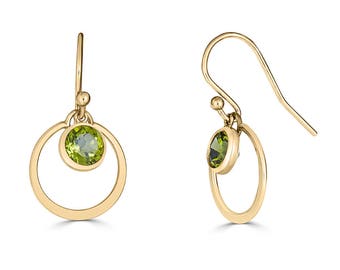 Peridot Earrings Gold, Peridot Jewelry, August Birthstone Earrings, Maid of Honor Gift, Mother of the Bride Gift, Womens Gift, Sada Jewels