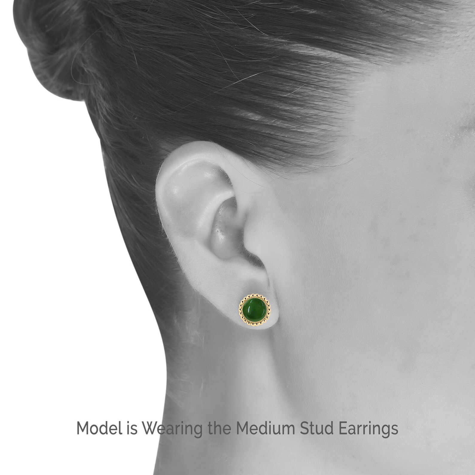 Green Jade Stud Earrings 14K Gold Filled 7mm / 11 Mm / 14 Etsy