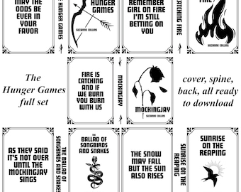 Full Set The Hunger Games Rebinding Book Cover Designs, PNG files with front, back, spine - For Cricut cutting machines, digital ONLY
