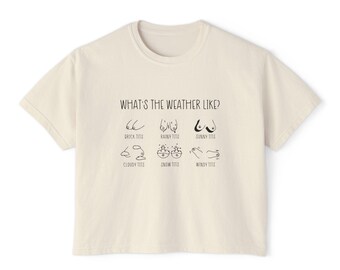 What's the Weather Like? funny graphic tee | Women's Boxy Tee