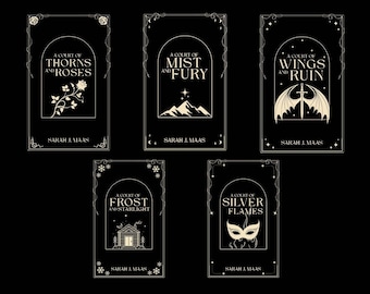 Una Corte de la Serie Completa de Sarah J Maas. Diseño de portada para encuadernación/reencuadernación / PNG (descarga digital) / Para Cricut