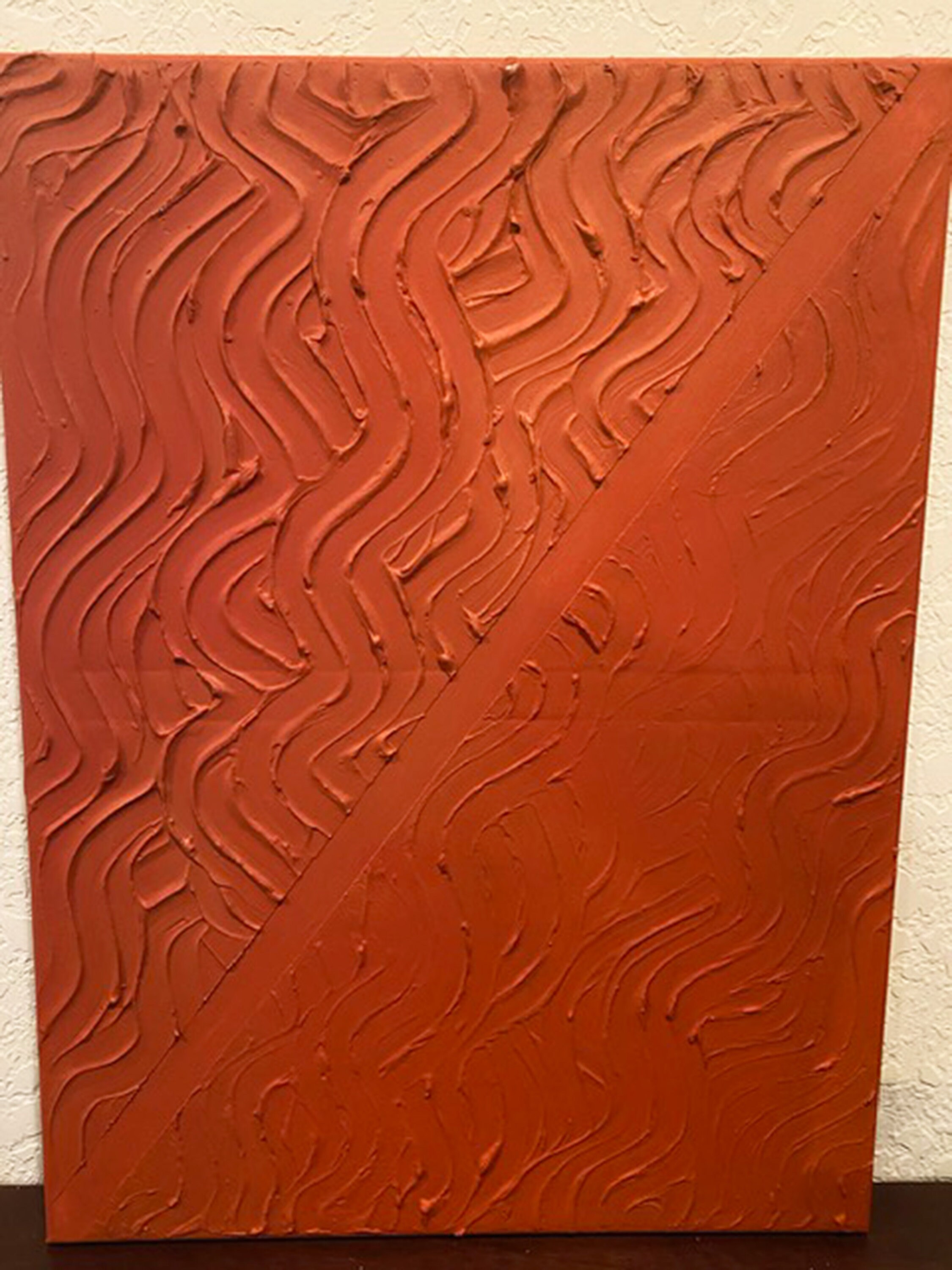 Terracotta Textured Wall Art. Abstract Minimalistic Art. Abstract Wall Art. Modern Wall Art