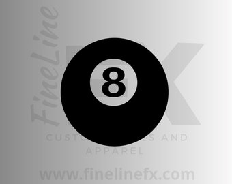 8 Ball Pool Decal Etsy