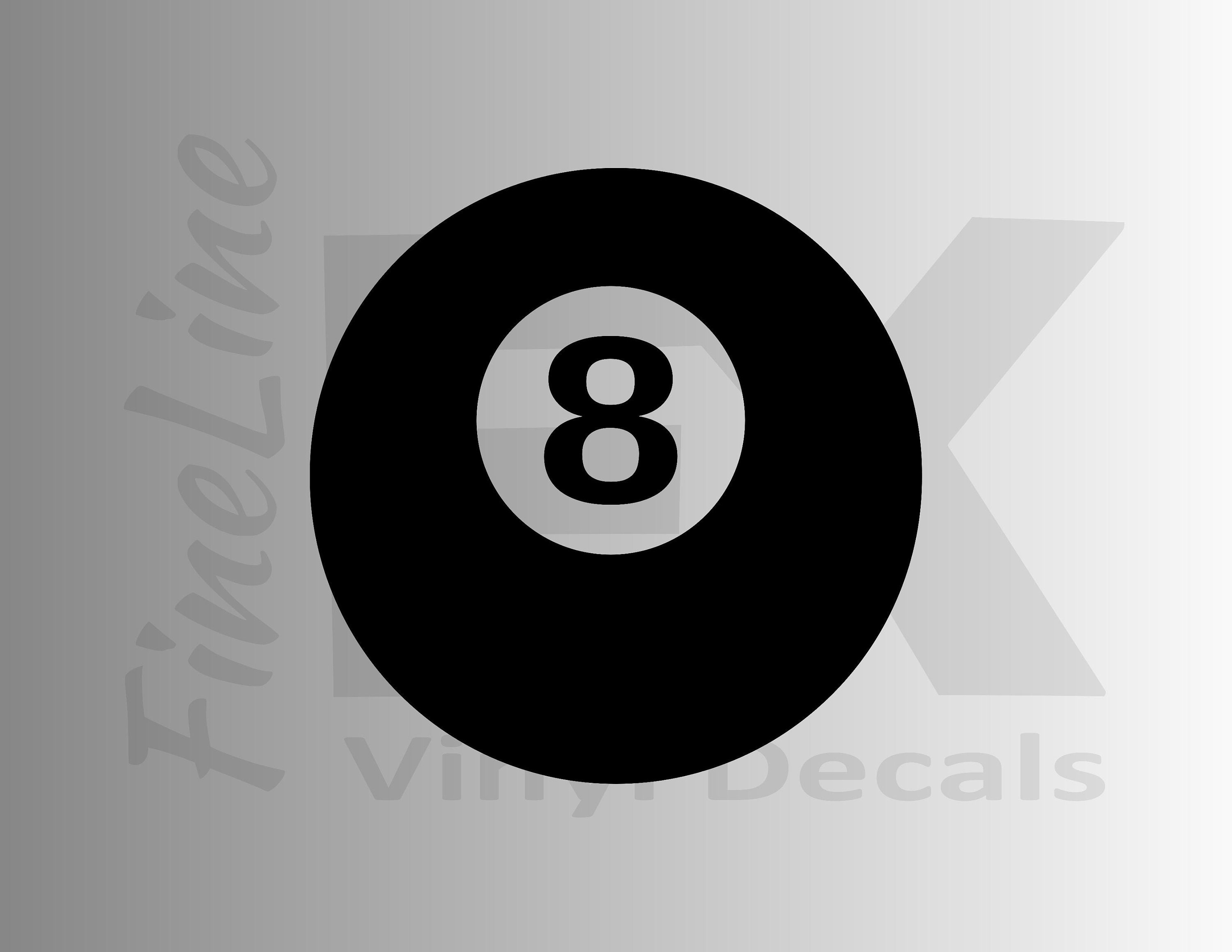 Realistic 8 Ball Pool Billiards Eight Ball Sticker for Sale by cinemapool