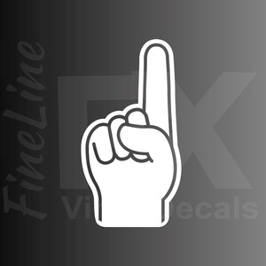 Number One Hand Sign Pointing Finger Vinyl Decal Sticker - Etsy