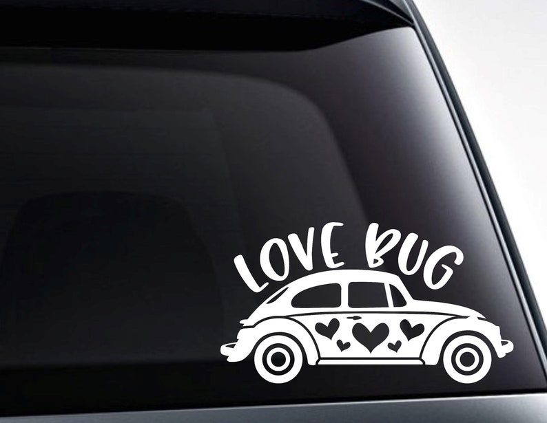 Love Bug Classic Car Vinyl Decal Sticker Etsy