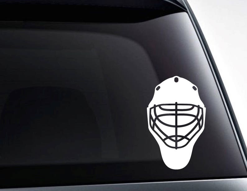 Hockey Goalie Mask Vinyl Decal Sticker / Decal for Cars Etsy