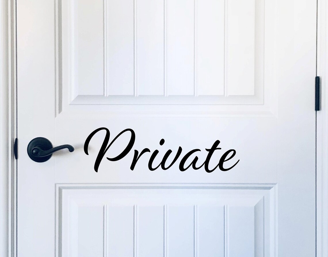 Private Door Sign Vinyl Decal Sticker / Vinyl Wall Decal - Etsy