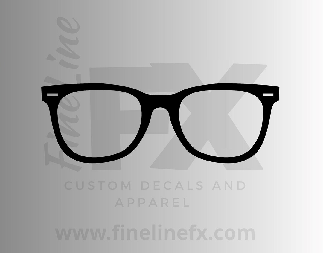 Glasses Eyeglasses Vinyl Decal Sticker Etsy