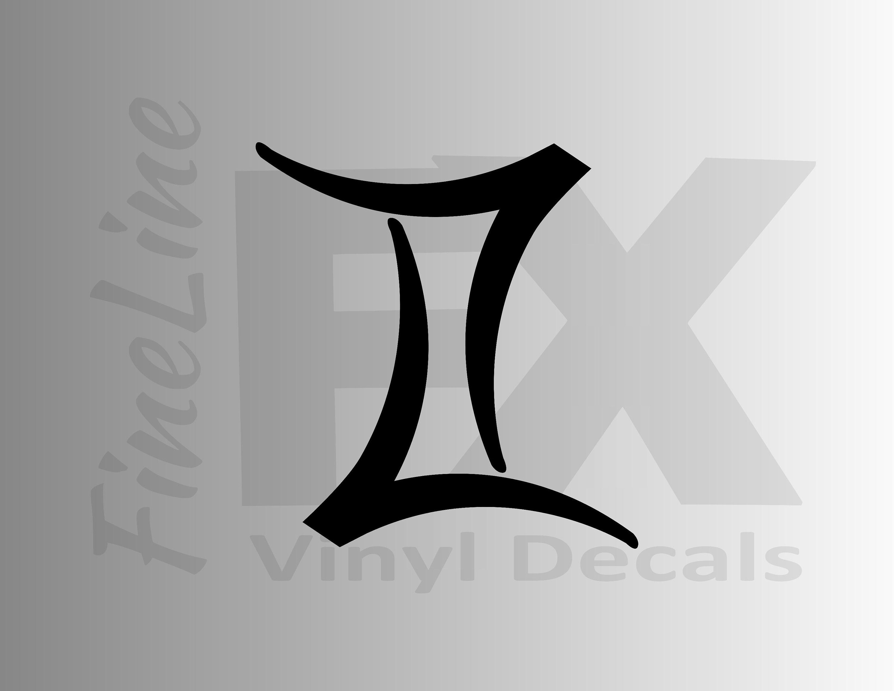 Gemini Zodiac Symbol Vinyl Decal Sticker / Astrology Horoscope Decal for  Cars, Laptops, Tumblers and More - Etsy