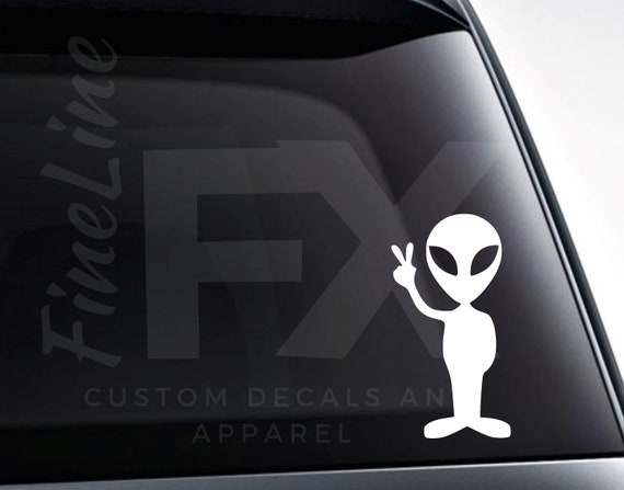 Silver Online Design Peace Sign Car Window Sticker Decal Cnd