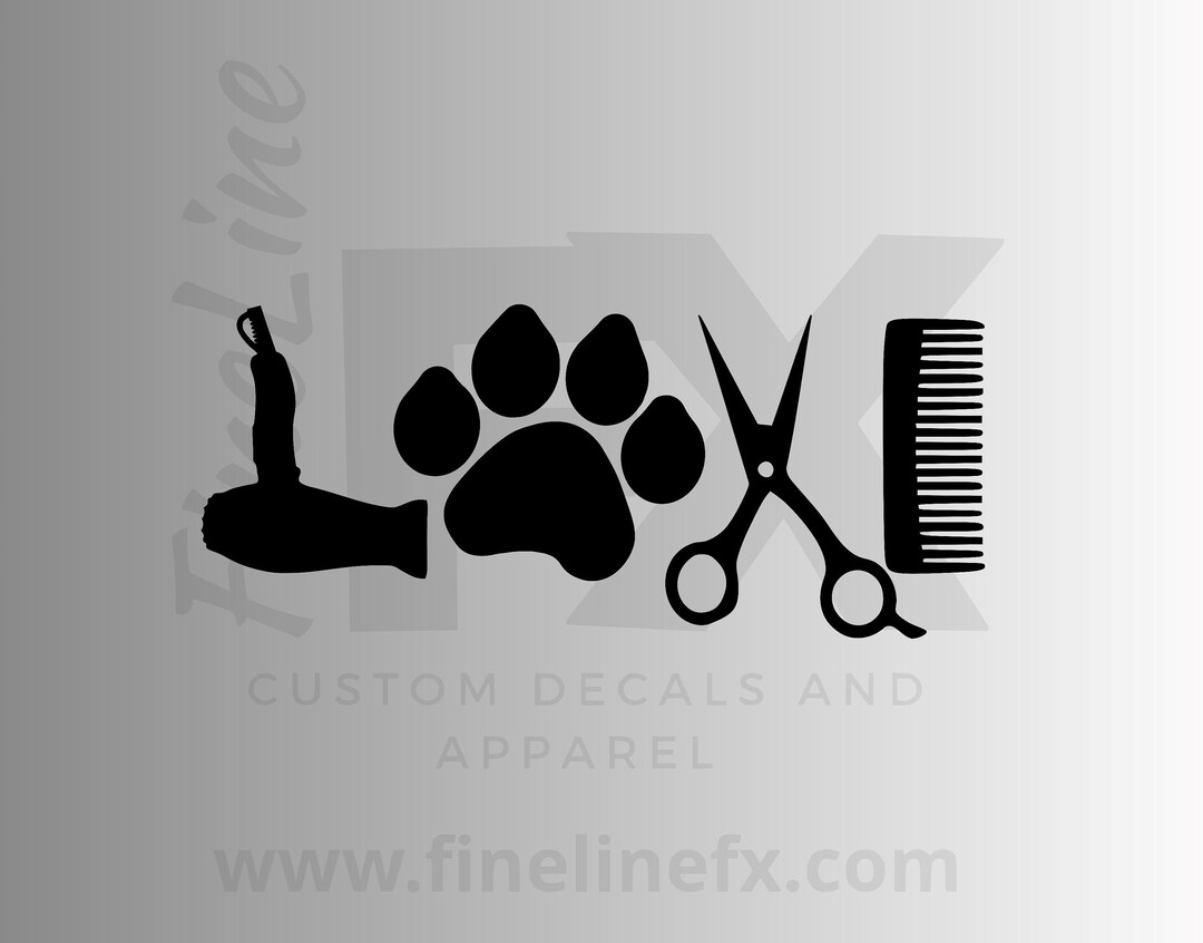 Dog Grooming Love Pet Groomer Vinyl Decal Sticker Etsy