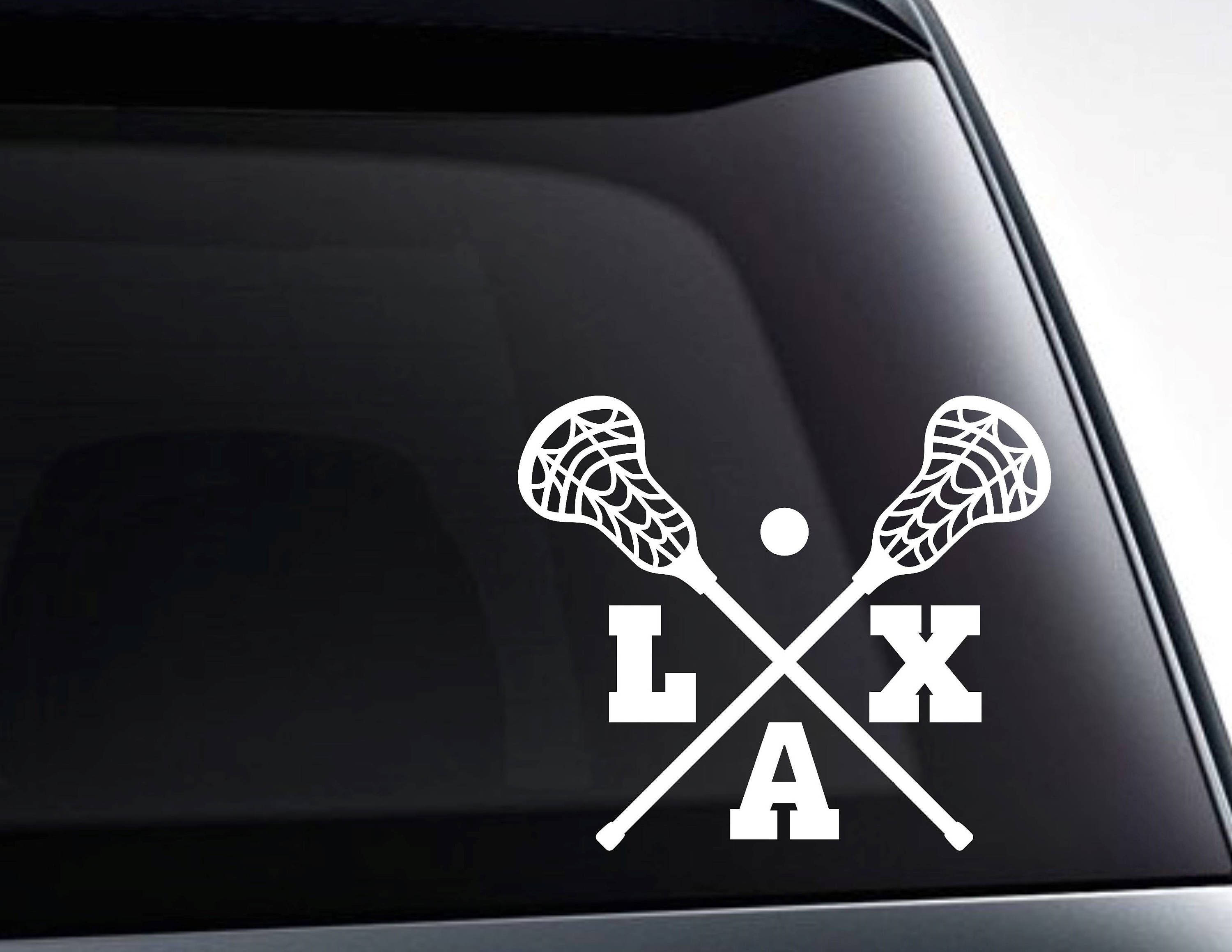  CafePress Crossed Lacrosse Sticks Sticker Oval Car Bumper  Sticker