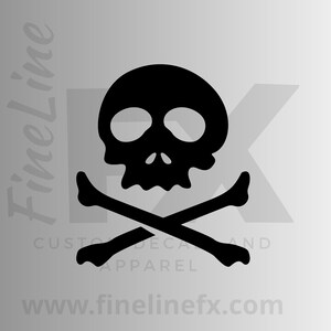 FREE SHIPPING Skull and Crossbones Vinyl Die Cut Car Decal Sticker