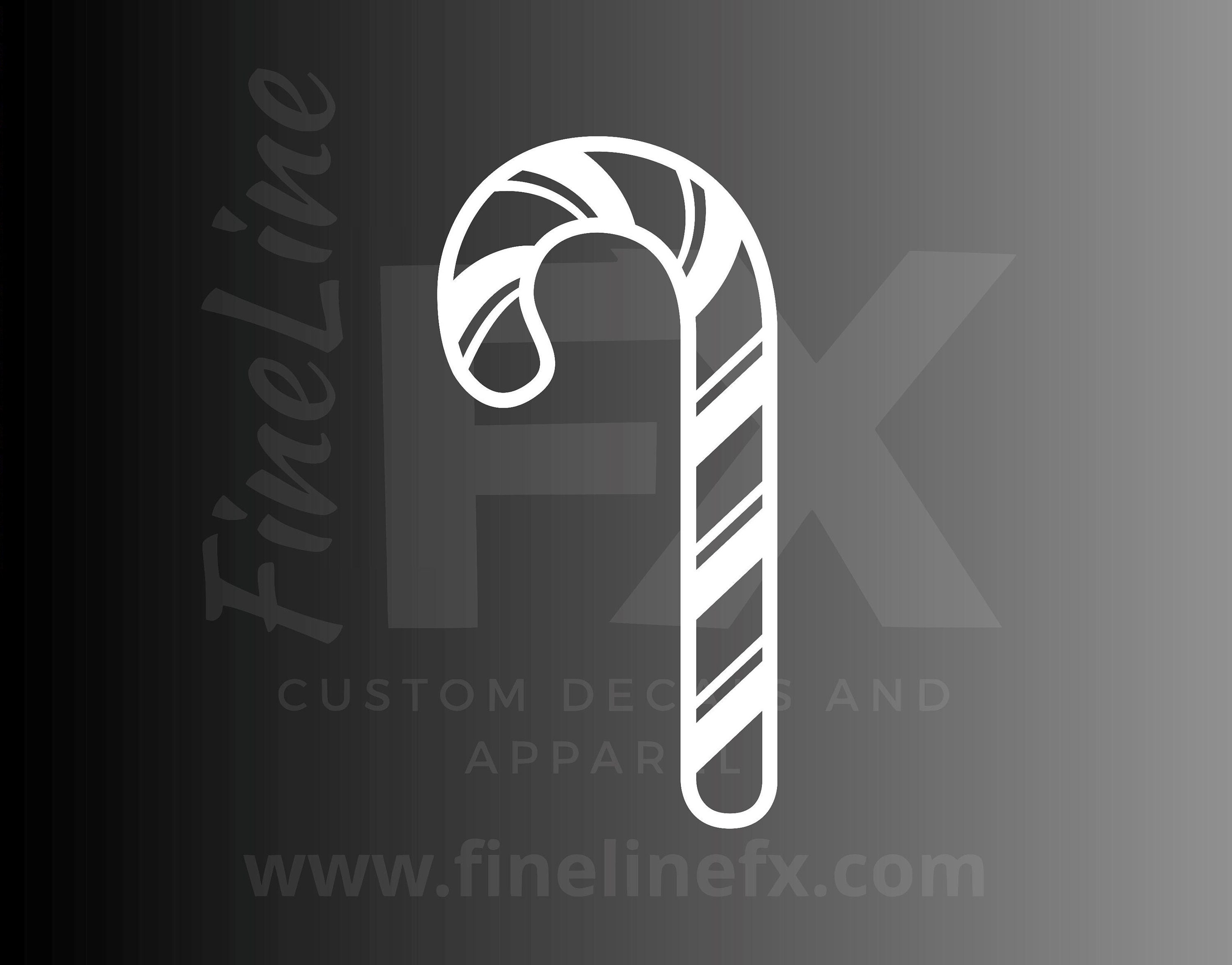 Candy Cane Die Cut Vinyl Decal Sticker / Christmas Candy Cane Etsy