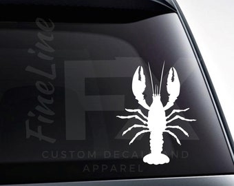 Watercolor Lobster Car Bumper Sticker Decal 5'' x 3'' 