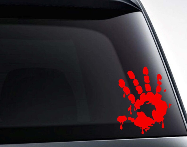 Bloody Handprint Vinyl Decal Sticker / Decals for Cars Etsy