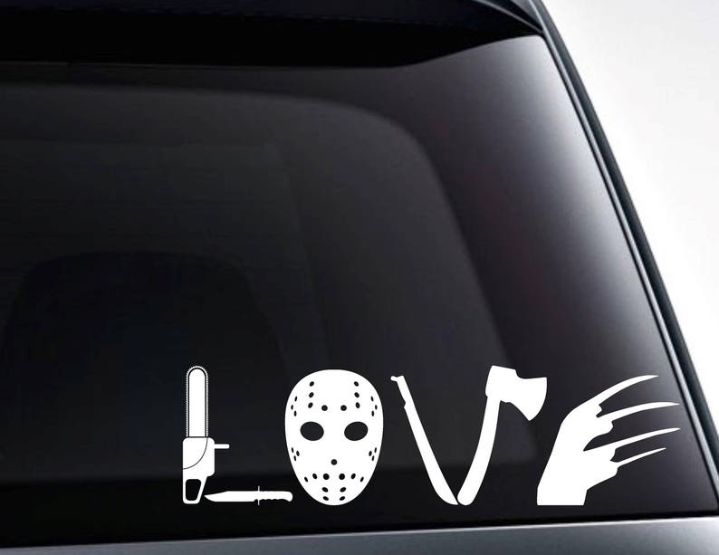 Love Horror Movies Decal / Vinyl Decal Sticker for Cars Etsy