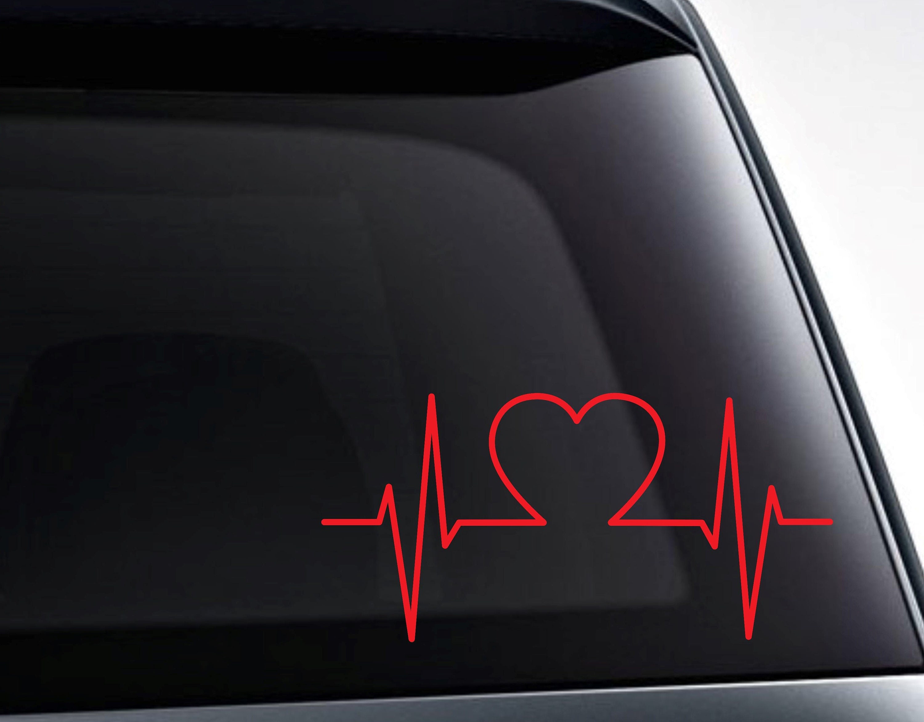 Heart EKG Heartbeat Vinyl Decal Sticker / Decals for Cars Etsy