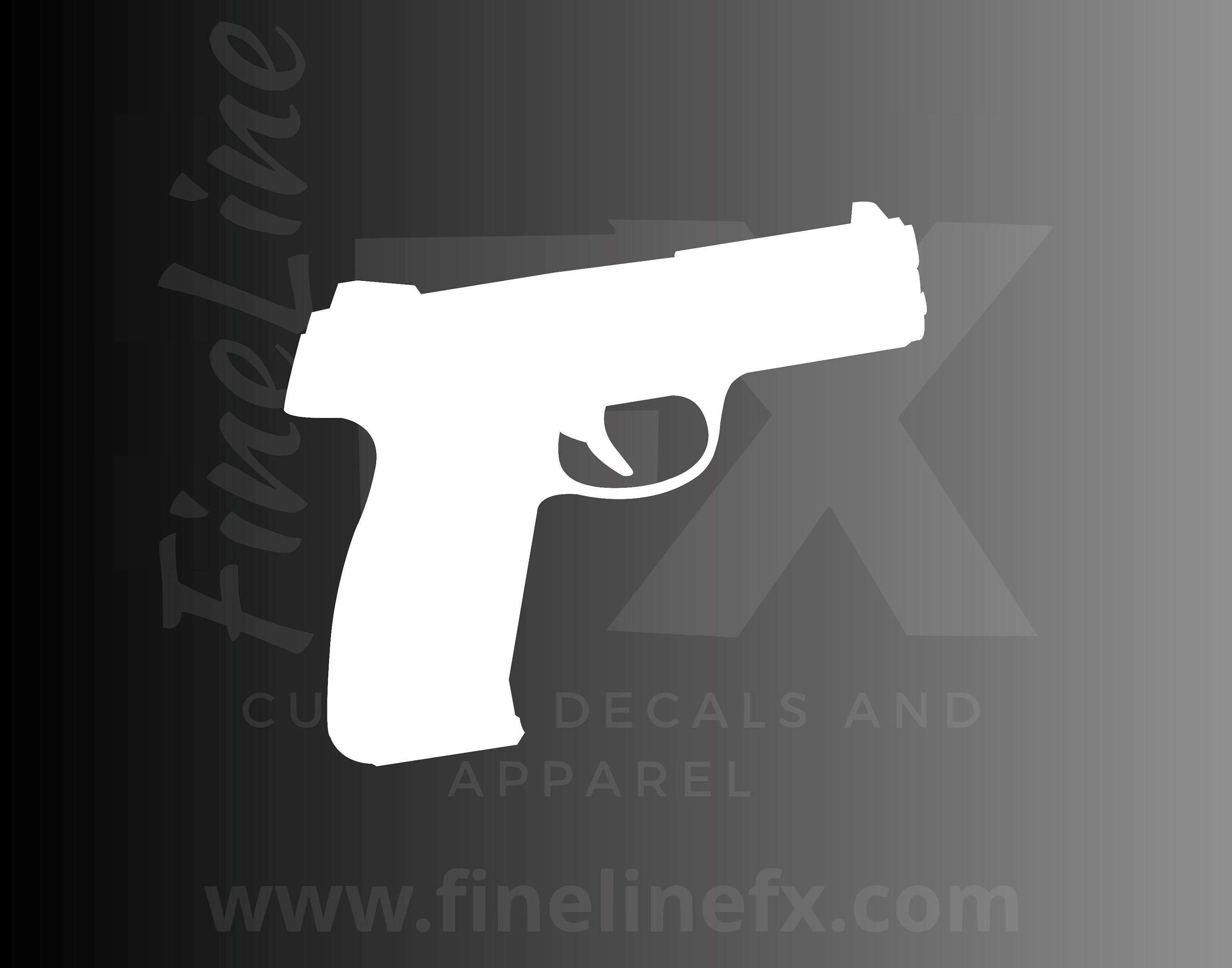 Gun Handgun Pistol Vinyl Decal Sticker / Outdoor Use Cars Etsy Canada