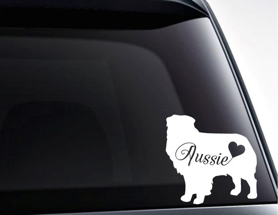 Aussie love 6/" STICKER *F237* DECAL mini aussie australian shepherd dog breed