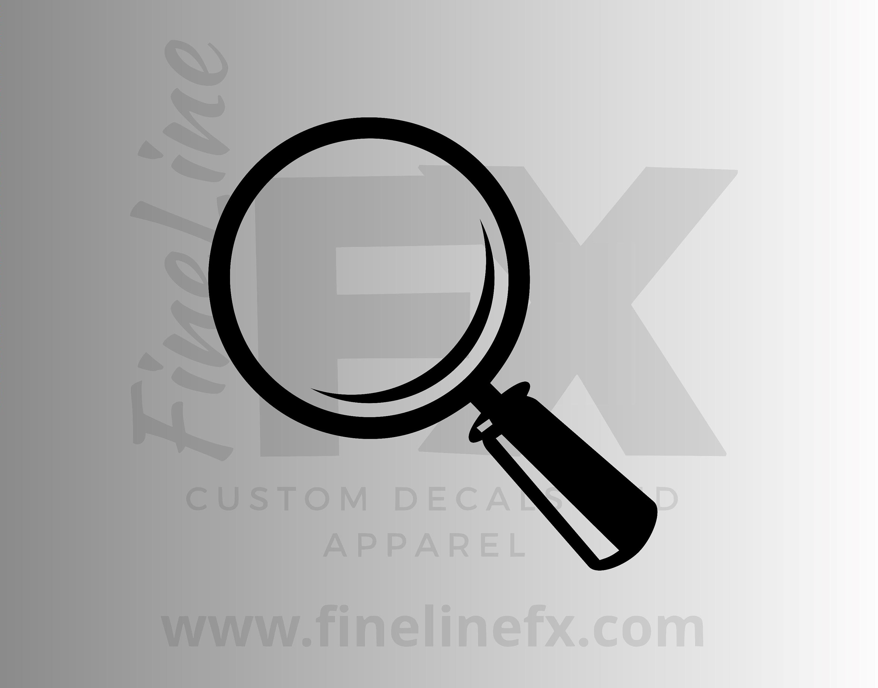 Magnifying Glass Detective Clue Vinyl Decal Sticker Etsy