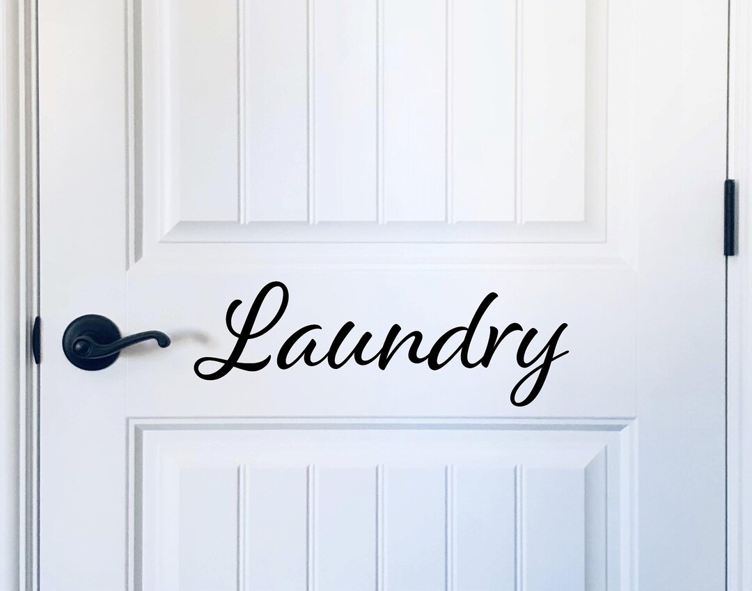 Laundry Door Decal Laundry Room Vinyl Wall Decal Etsy