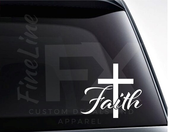 Faith Over Fear Religious Window Christian Stickers For Your Car