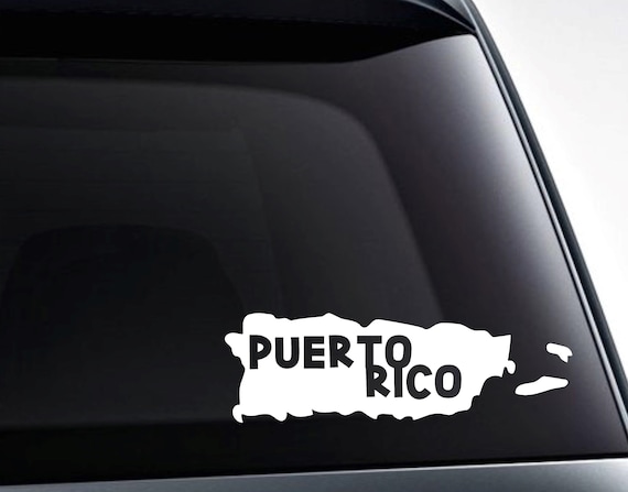 PUERTO RICO Scudo PORTORICANO Adesivo in Vinile Decalcomanie