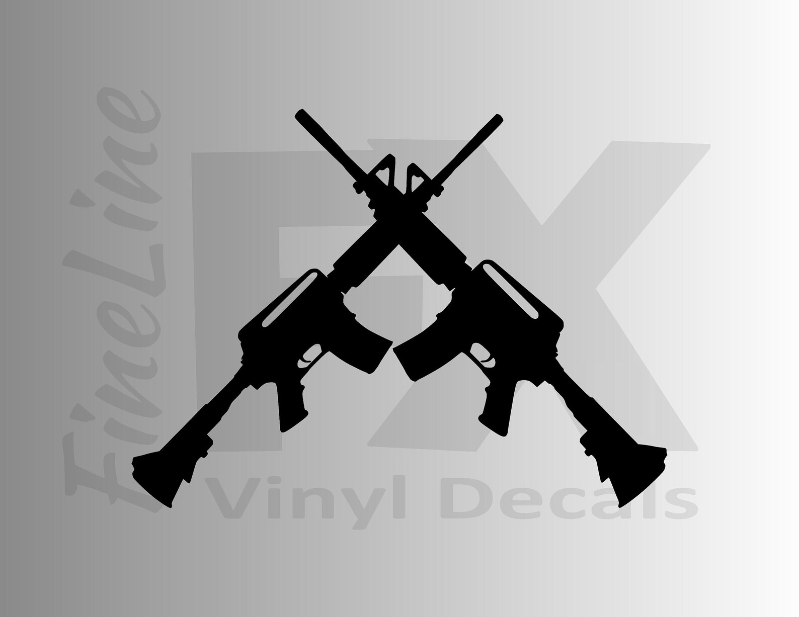 Crossed Rifles Decal AR15 Semi Automatic Rifles Vinyl Decal Etsy