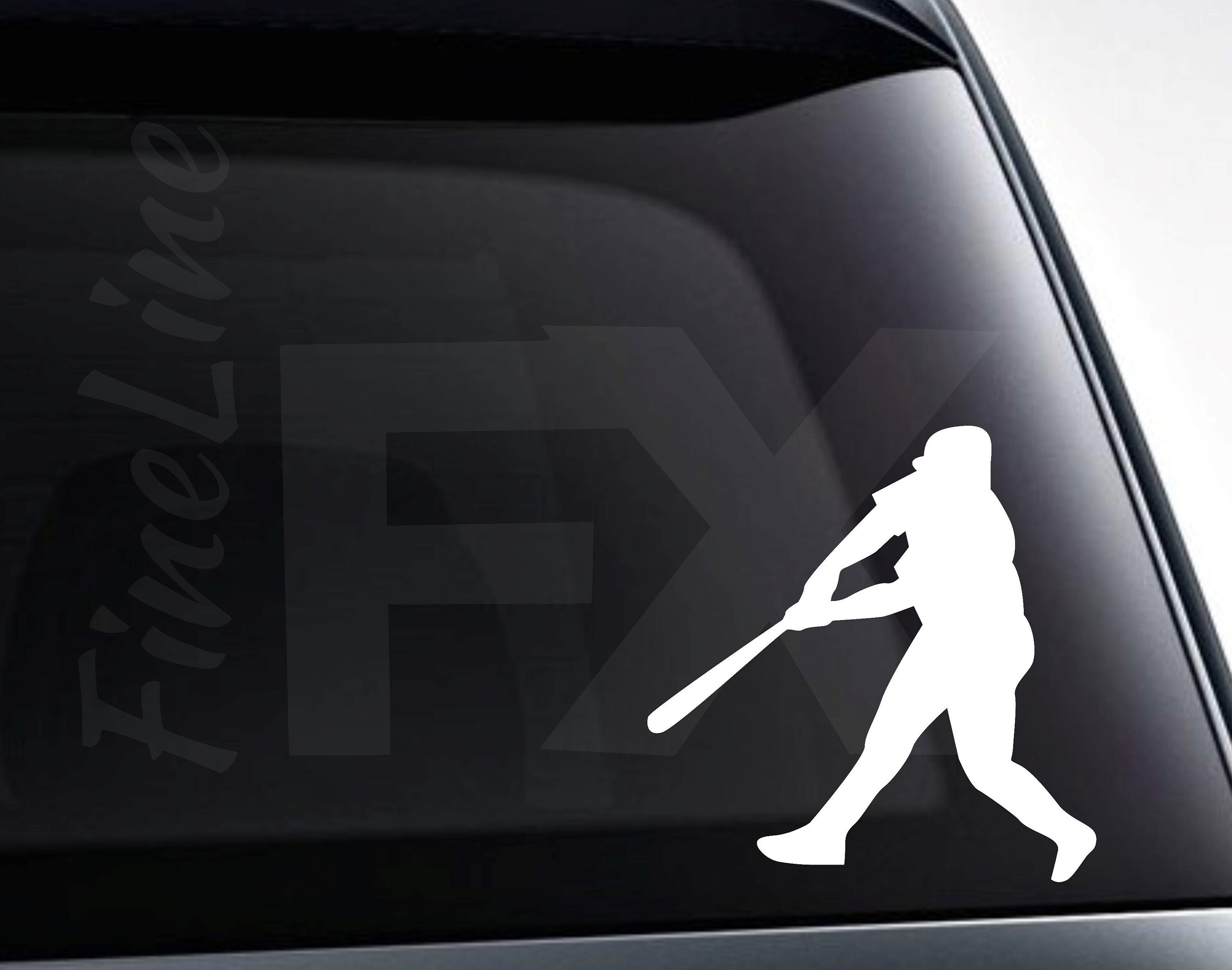 Baseball Batter Swing Silhouette Vinyl Decal Sticker / Decal | Etsy