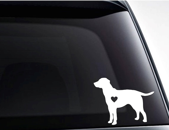 Labrador Dog Heart Love Pet Cool Car Truck Window Vinyl Decal Sticker 12 COLORS