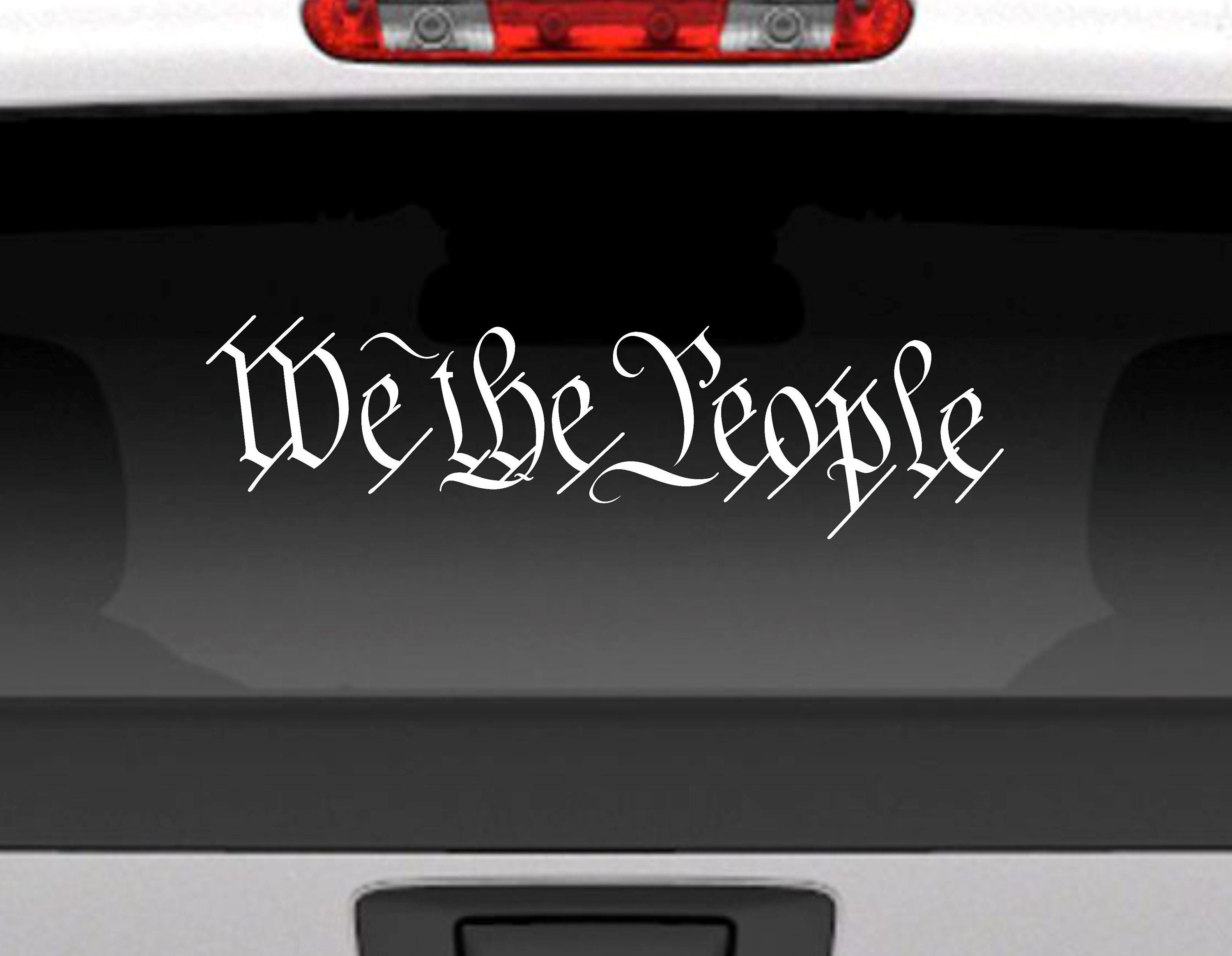 We the sale people window decal