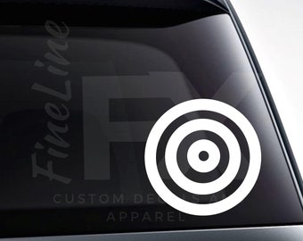Wall or Laptop Gift Bullseye Decal Decal For Car Wall or Laptop Gift Bullseye Decal Decal For Car
