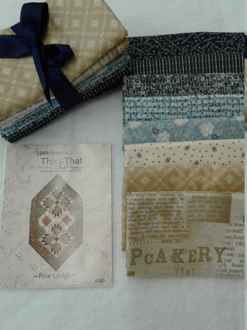 Oats and blue jeans fat quarter bundle of 8