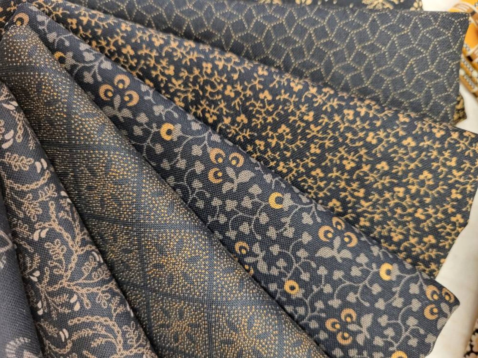 Cheddar and Coal Fat Quarters Fabric Bundle of 17 Assorted Etsy