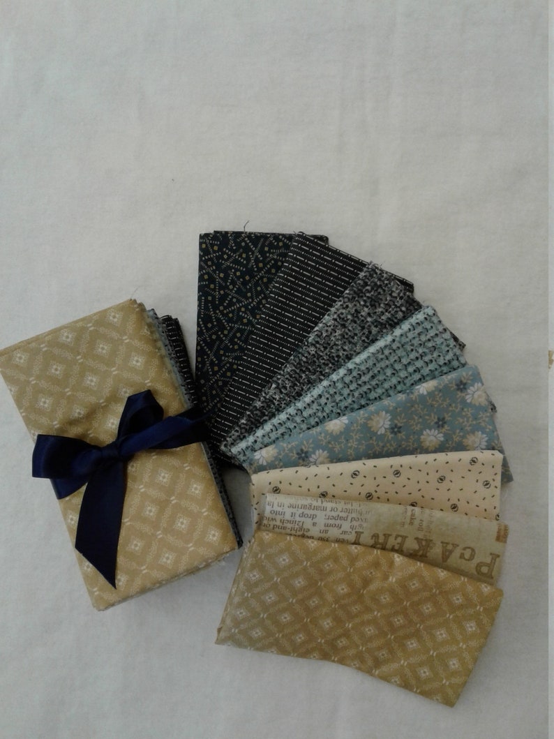 Oats and blue jeans fat quarter bundle of 8