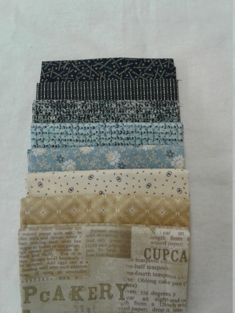 Oats and blue jeans fat quarter bundle of 8